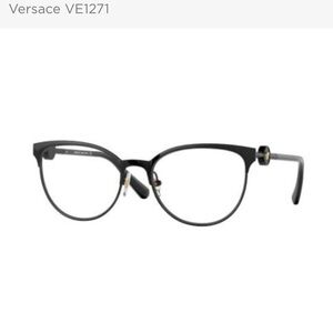 Versace Black Metal Eyeglasses